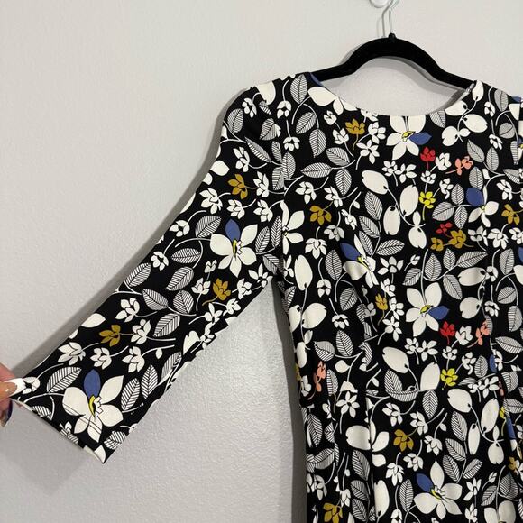 Suno Silk Floral Fit & Flare Quarter Sleeve Dress Size 2 - Picture 3 of 11